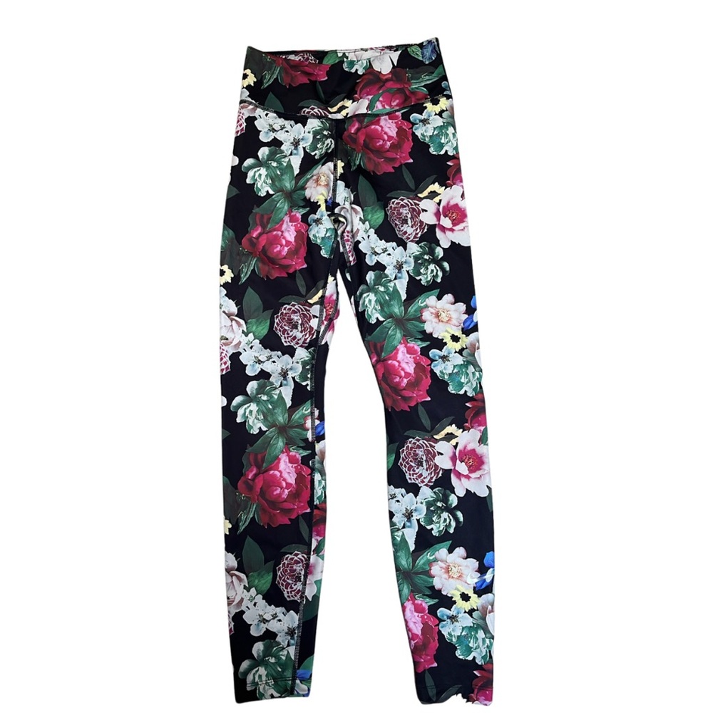 Nike One Floral Work Out Leggings Sz Xs